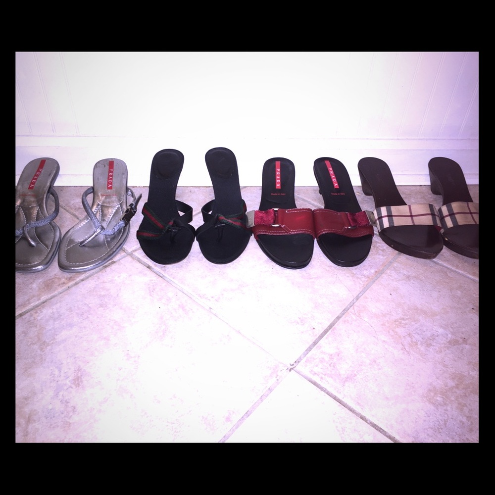 REAL Gucci Prada Burberry Kitten heels & clogs